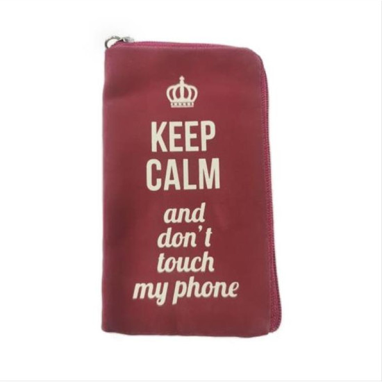 ΘΗΚΗ Flexi Zip M/L (universal,iPhone 4) pink - keep calm don`t touch my phone ΘΗΚΗ Flexi Zip M/L (universal,iPhone 4) pink - keep calm don`t touch my phone